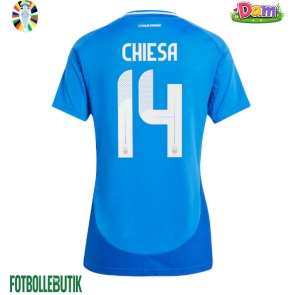 Italien Federico Chiesa #14 Hemmatröja Kvinnor EM 2024 Kortärmad